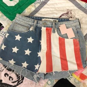 Nasty Gal Lovers + Friends American Flag shorts